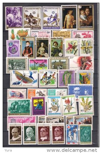 Lot 124 Rwanda  1963/85 Small Colection 78 Different  3 Scans   MNH - Collezioni