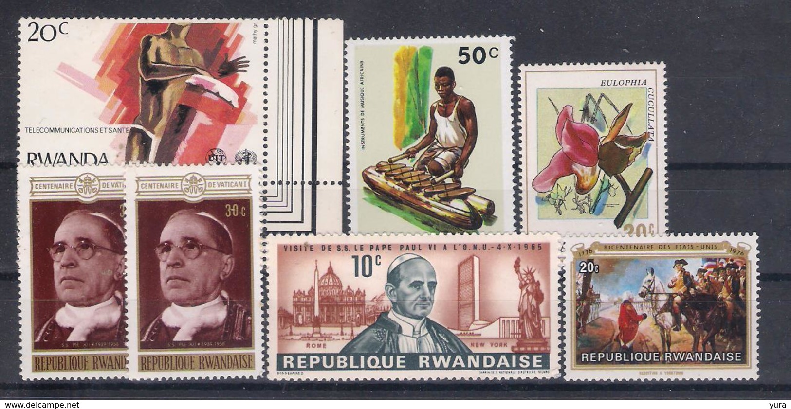 Lot 124 Rwanda  1963/85 Small Colection 78 Different  3 Scans   MNH - Sammlungen