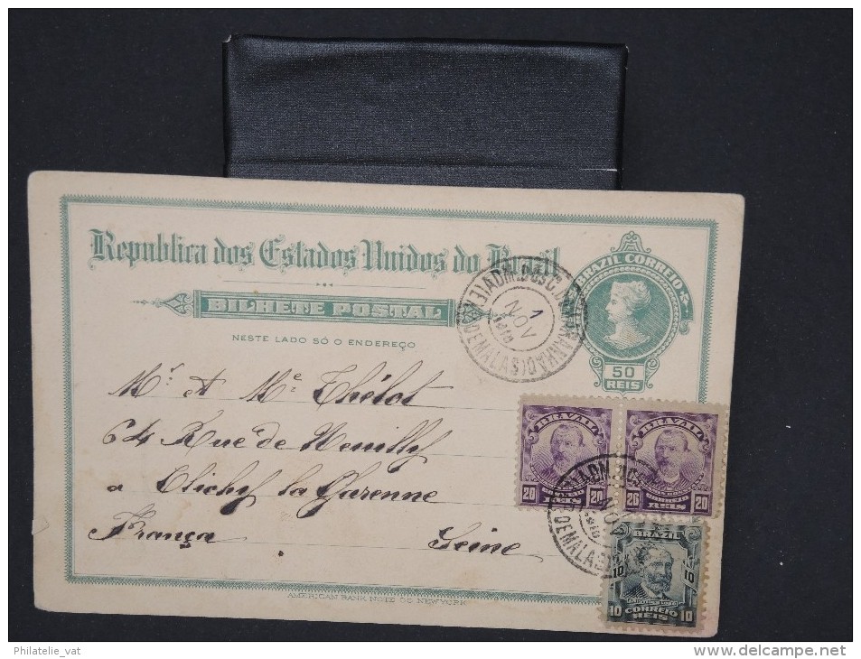 BRESIL-Entier Postal(carte ) +compl. De Maranhao Pour La France En 1913  à Voir P6533 - Entiers Postaux