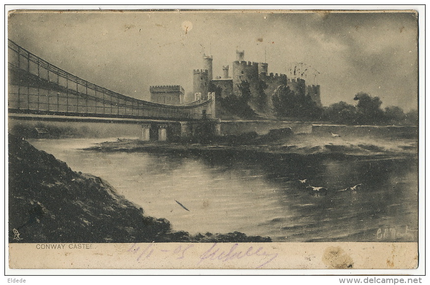 Conway Castle Tuck Used 1905 Tax In Cannes France - Autres & Non Classés