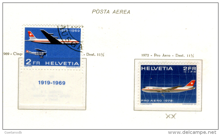 Svizzera--MF-0080 - 1969/1972 - Posta Aerea - Unificato:  A46/A47 (o/++) MLH/MNH - Privi Di Difetti Occulti. - Neufs