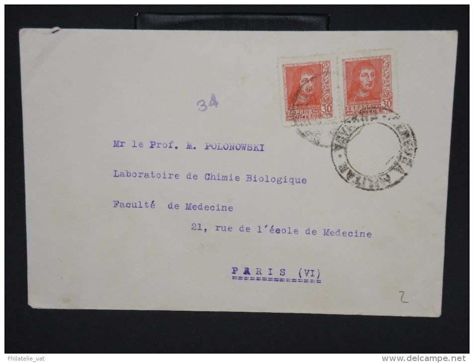 ESPAGNE--Env. Pour France Période 1930/40 Avec Censure    Dispersion D ´une Archive    P6558 - Nationalists Censor Marks
