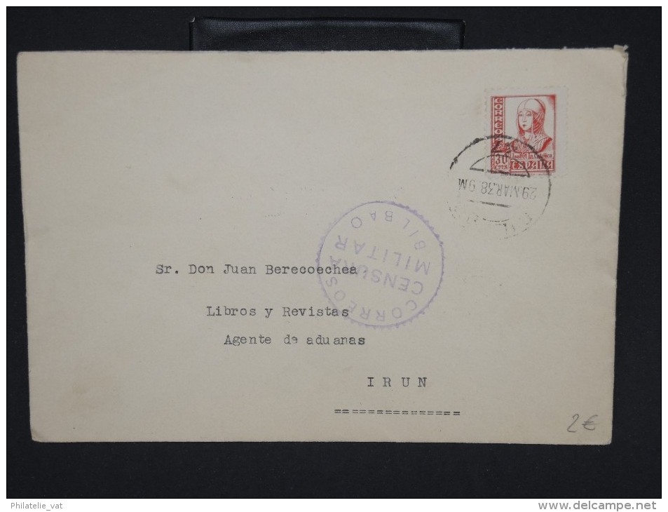 ESPAGNE--Env. Pour France Période 1930/40 Avec Censure    Dispersion D ´une Archive    P6560 - Nationalists Censor Marks