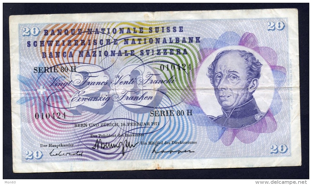 SVIZZERA - 20 Fr. 1971 BB - Schweiz