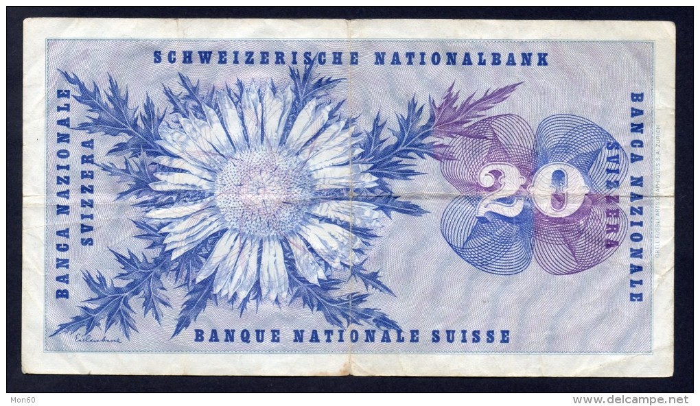 SVIZZERA - 20 Fr. 1971 BB - Svizzera