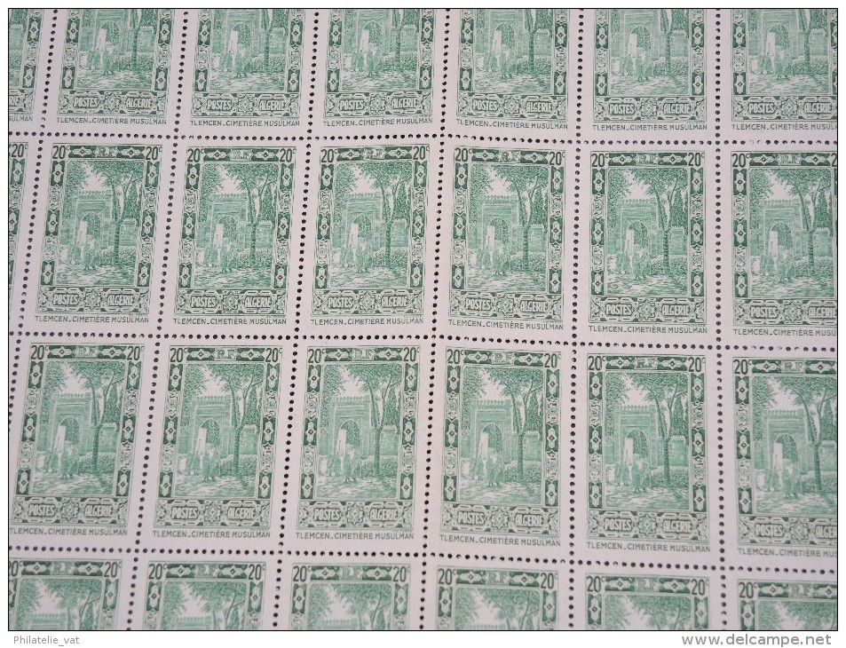 ALGERIE - Gros lot de feuilles avant indépendance - Toutes scannées - Cote énorme luxe - Lot 7161N