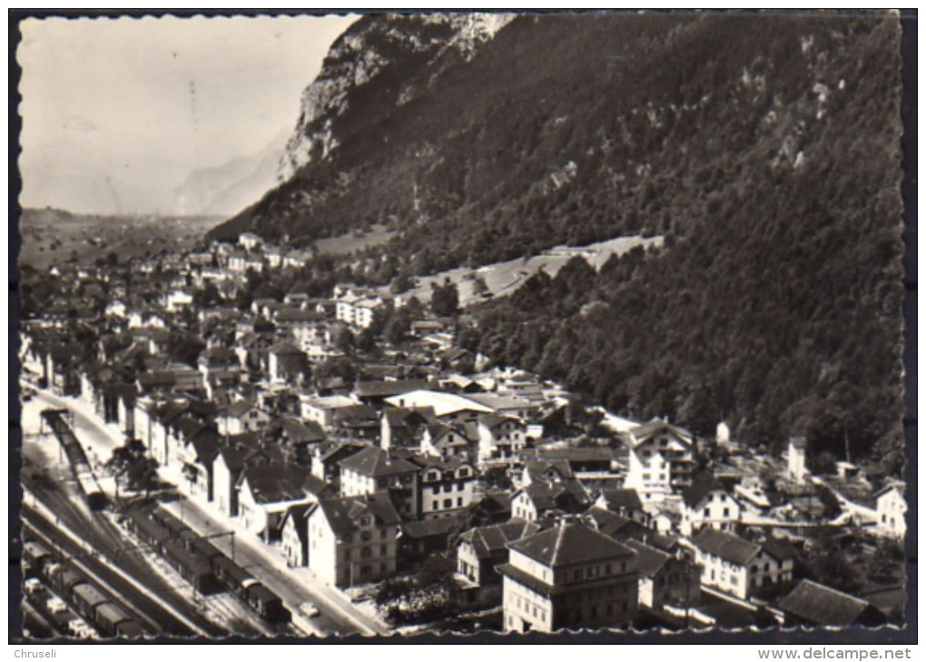 Erstfeld  Fliegeraufnahme Bahnhof - Erstfeld