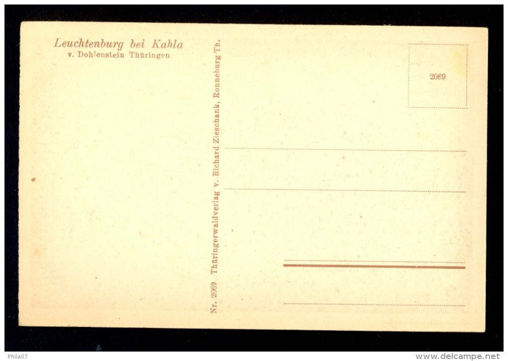 Leuchtenburg Bei Kahla V. Dohlenstein Thuringen / Postcard Not Circulated - Kahla