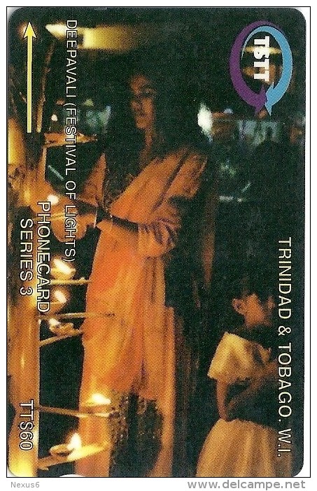 Trinidad & Tobago - TSTT (GPT) - Deepavali Festival Of Lights - 12CTTC - 1995, 60.000ex, Used - Trinidad En Tobago