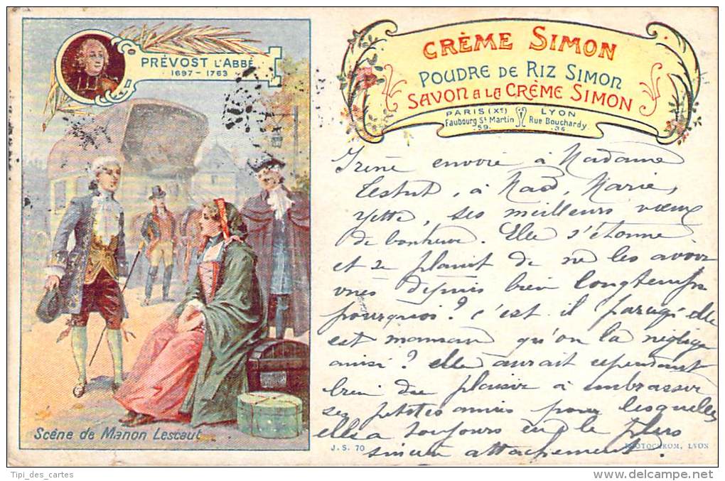 Publicité - Crème Simon, Poudre De Riz Simon, Savon à La Crème Simon - Publicité