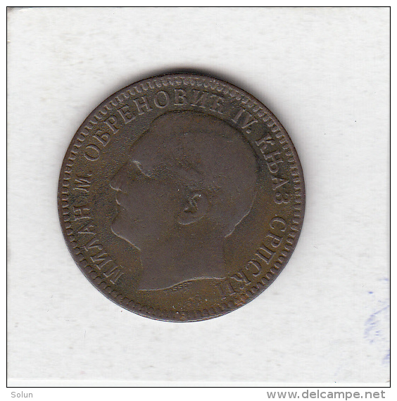 SERBIA SRBIJA   10 PARA 1879  MILAN OBRENOVIC IV    BRONZE COIN - Serbien