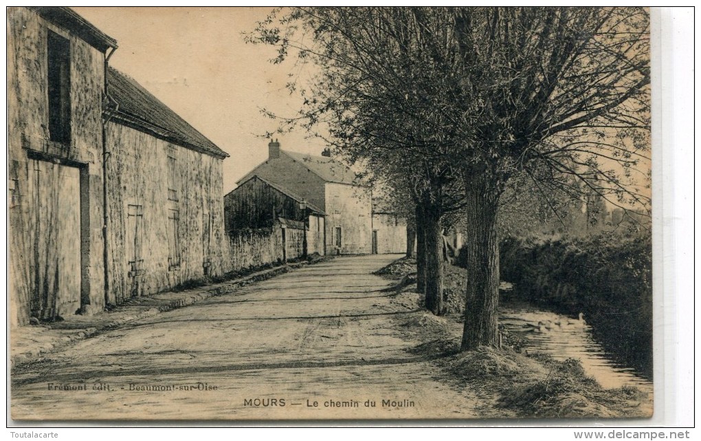 CPA 95 MOURS LE CHEMIN DU MOULIN - Mours