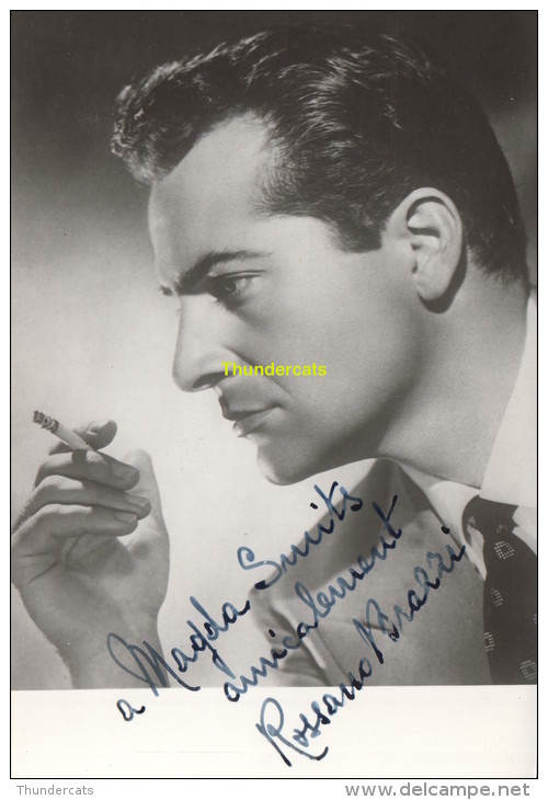 ROSSANO BRAZZI DEDICACE SIGNED GESIGNEERD - Artistes