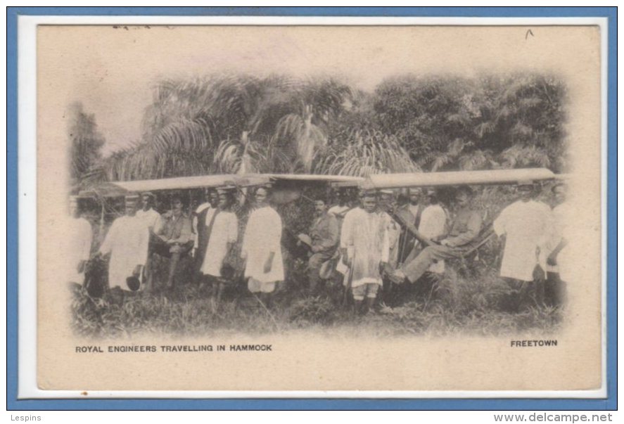 AFRIQUE - SIERRA LEONE --  Royal Engineers Travelling In Hammock - Sierra Leone