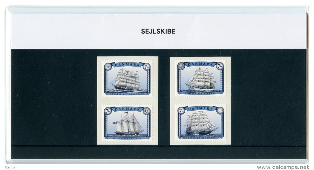 DENMARK / DANEMARK (2015) - Presentation Pack - Sailing Ships Georg Stage, Kobenhavn, Danmark, Fulton (2 Scans) - Neufs