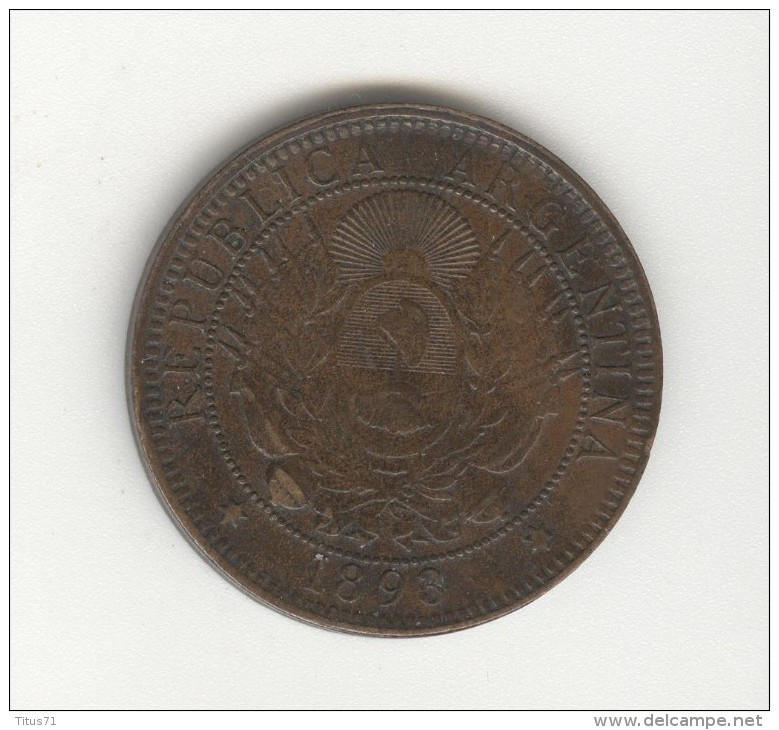 2 Centavos Argentine / Argentina 1893 TTB - Argentine