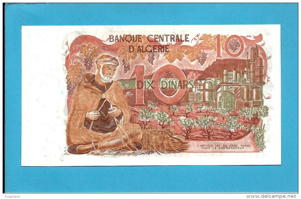 ALGERIA - 10 DINARS - 01/11/1970 - Pick 127 - UNC. - Série D018 - Sheep And Peacock - 2 Scans - Algérie