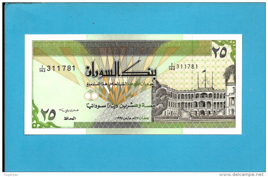 SUDAN - 25 SUDANESE DINARS - 1992 - P 53.b - UNC. - 2 Scans - Sudan