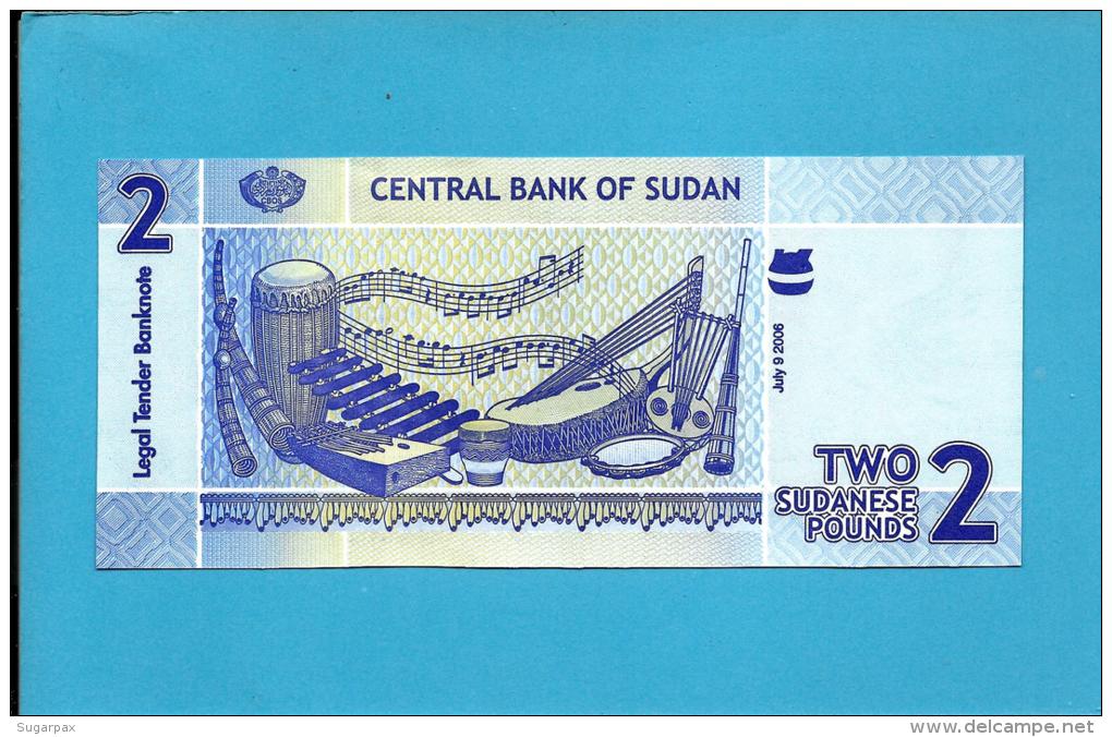 SUDAN - 2  SUDANESE POUNDS - 2006 - P 65 - UNC. - 2 Scans - Soudan