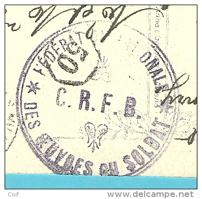 Kaart Met Stempel PMB 4 / 1921 Met Stempel FEDERATION NATIONALE DES OEUVRES DU SOLDAT / C.R.F.B. - Armeestempel