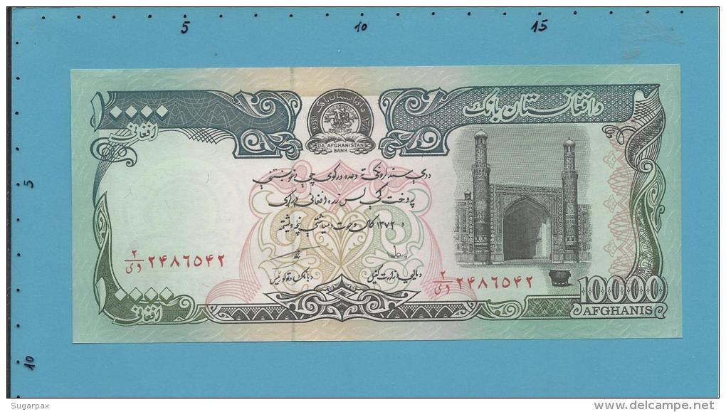 Afghanistan -  10000 Afghanis - SH 1372 ( 1993 ) - P 63 B - UNC. - With Space - 3 Scans - Afghanistan