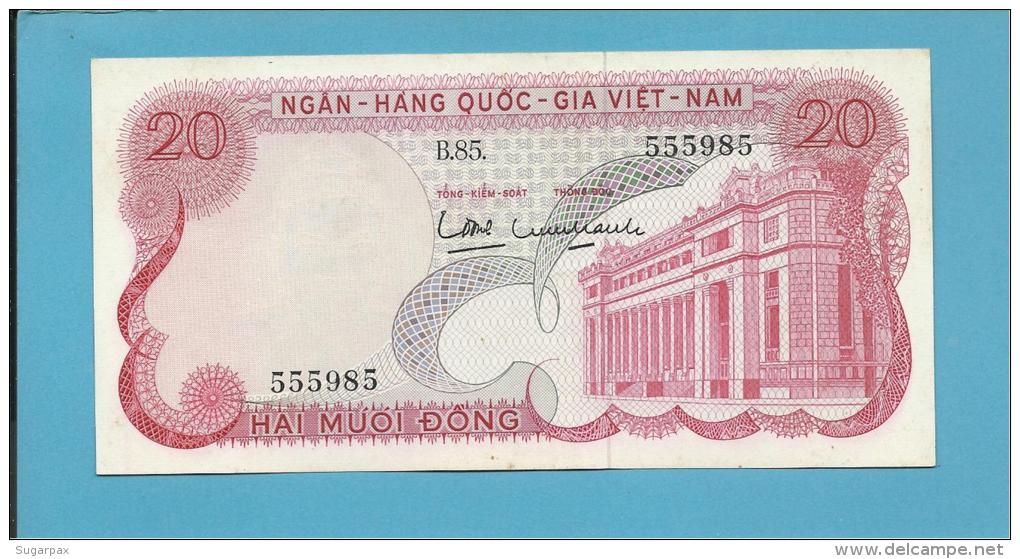 VIET NAM SOUTH - 20 DONG - ND ( 1969 ) - P 24 - Série B.85. - BANK Building - VIETNAM - 2 Scans - Vietnam