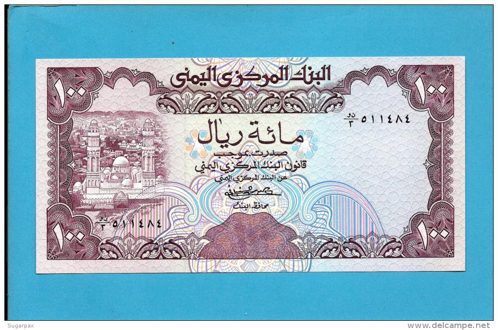 YEMEN ARAB REPUBLIC - 100 RIALS -  ND ( 1979 ) - P 21 -  Sign. 6 - UNC. - Central Bank Of Yemen - 2 Scans - Yémen