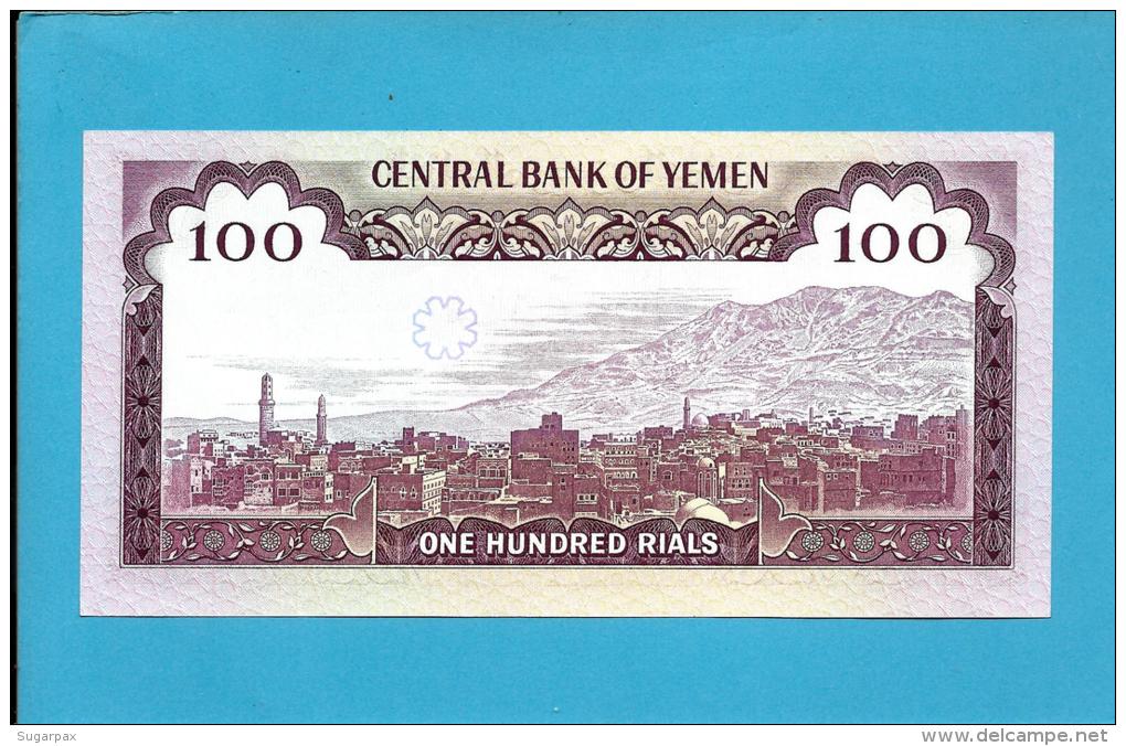 YEMEN ARAB REPUBLIC - 100 RIALS -  ND ( 1979 ) - P 21 -  Sign. 6 - UNC. - Central Bank Of Yemen - 2 Scans - Jemen