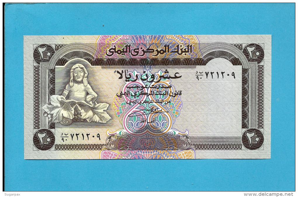 YEMEN ARAB REPUBLIC - 20 RIALS -  ND ( 1990 ) - P 26.b -  Sign. 8 - UNC. - Central Bank Of Yemen - 2 Scans - Yemen