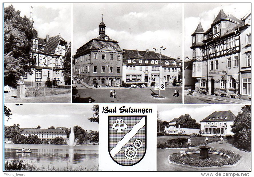 Bad Salzungen - S/w Mehrbildkarte 15 - Bad Salzungen