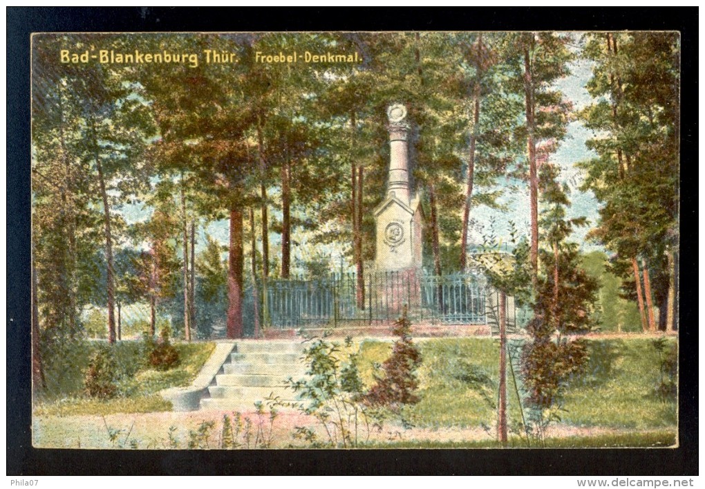 Bad-Blankenburg Thur. Froebel-Denkmal / Postcard Not Circulated - Bad Blankenburg