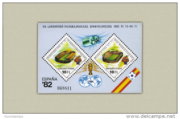 Hungary 1982. Football - Soccer / Spain Sheet MNH (**) Michel: Block 155 A / 6 EUR - 1982 – Espagne