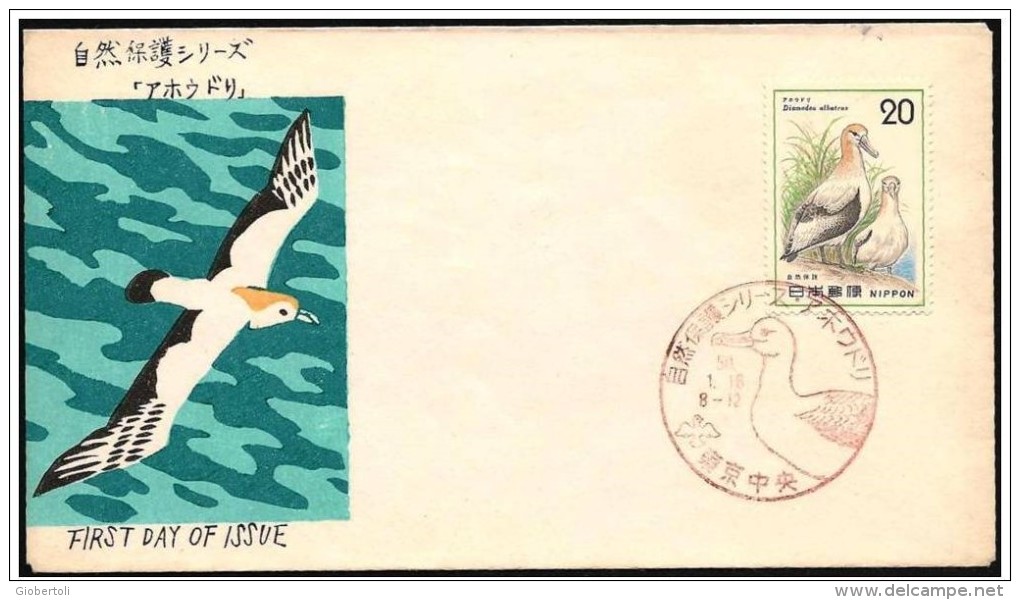 Giappone/Japan/Japon: FDC. Albatro, Albatross, Albatros - Albatrosse & Sturmvögel