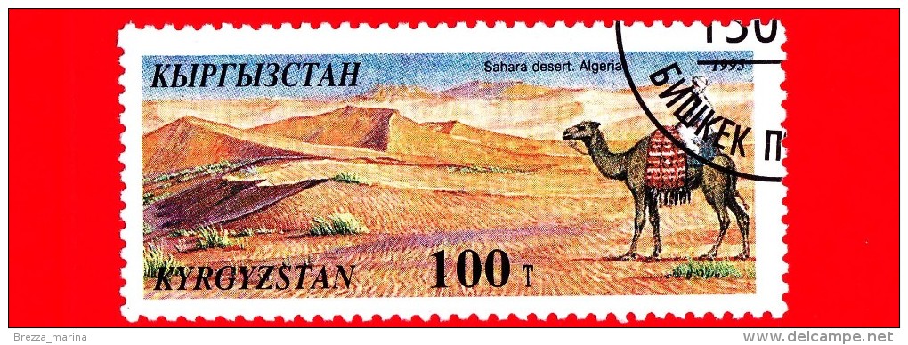 Kyrgyzistan - Usato - 1995 - Meraviglie Naturali Del Mondo - Cammelli - Deserto Sahara - 100 - Kirghizstan