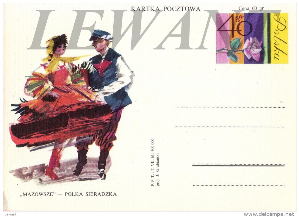W POLAND - 1963.11.18 Cp 239a -240e 15 Years Of Song And Dance Ensemble - Mazowsze - Stamped Stationery