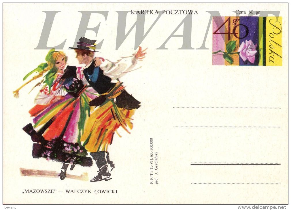 W POLAND - 1963.11.18 Cp 239a -240e 15 Years Of Song And Dance Ensemble - Mazowsze - Stamped Stationery