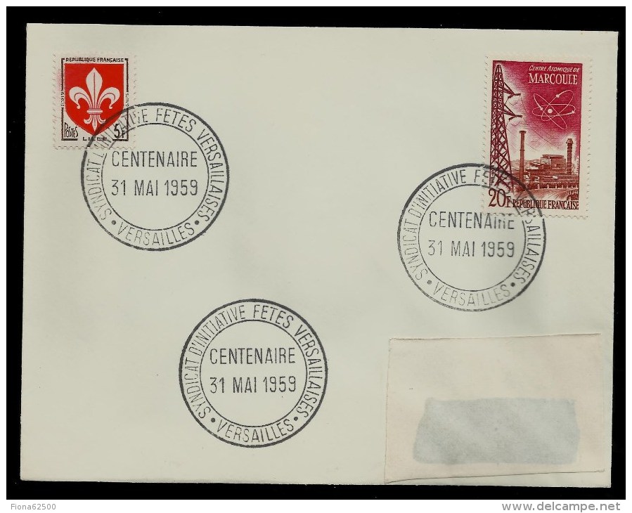 SYNDICAT D'INITIATIVE FÊTE VERSAILLAISES  . 31   MAI 1959 . VERSAILLES . - Gedenkstempel