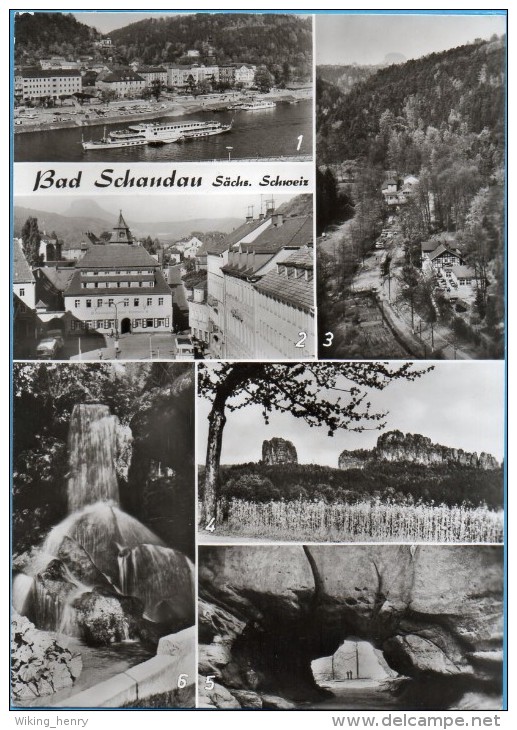 Bad Schandau - S/w Mehrbildkarte 15 - Bad Schandau