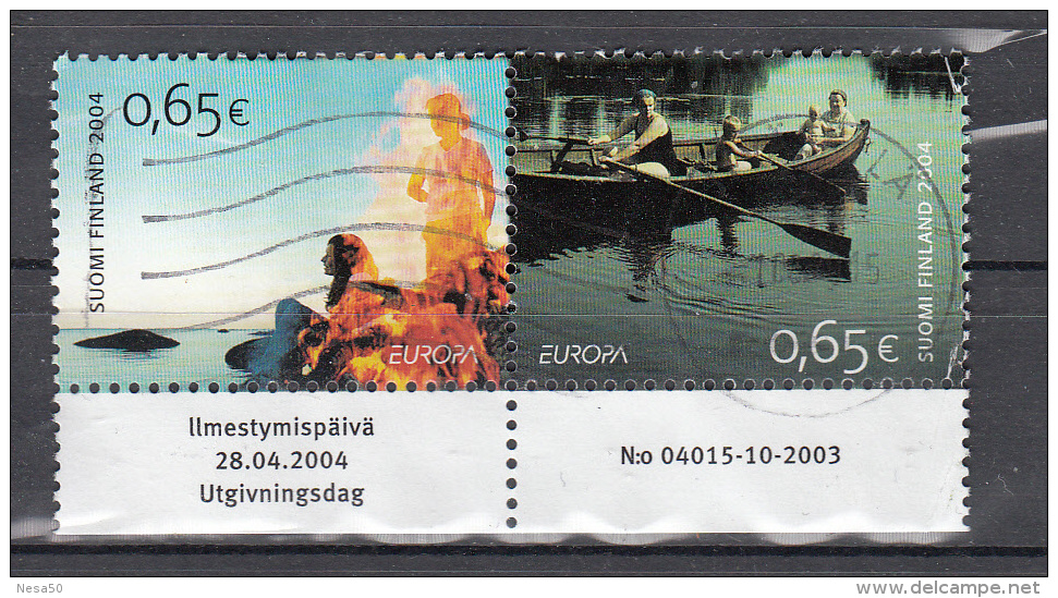 Fiinland 2004 Mi Nr 1705 + 1706 Europa  Vakantie - Gebruikt