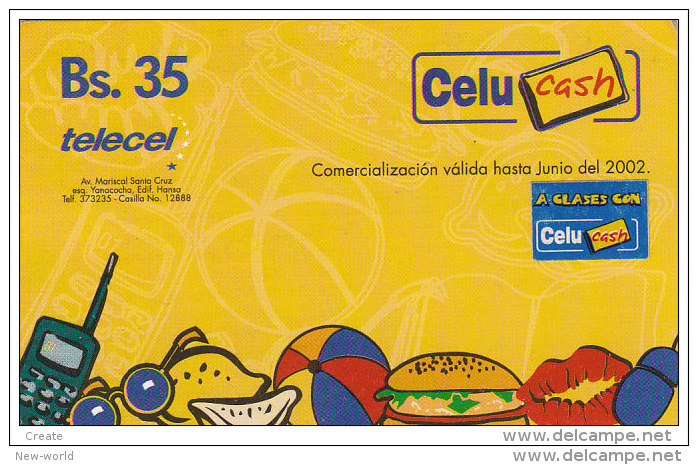 Bolivia, Telecel, Juno 2002, Celucash - Bolivia