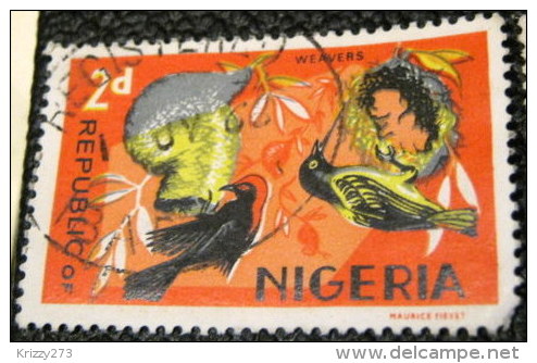 Nigeria 1965 Birds Weavers 2d - Used - Nigeria (1961-...)