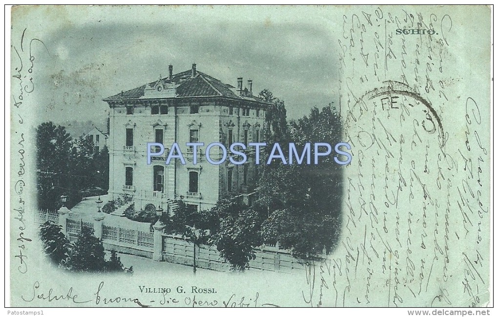 11094 ITALY SCHIO VICENZA VILLINO G ROSSI YEAR 1900 CIRCULATED TO ARGENTINA POSTAL POSTCARD - Other & Unclassified