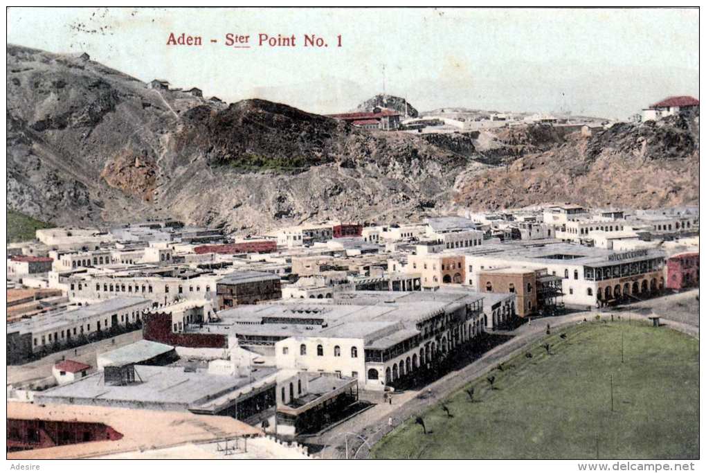 ADEN - Ster Point No. 1, Gel.1909, Indische Frankierung - Jemen