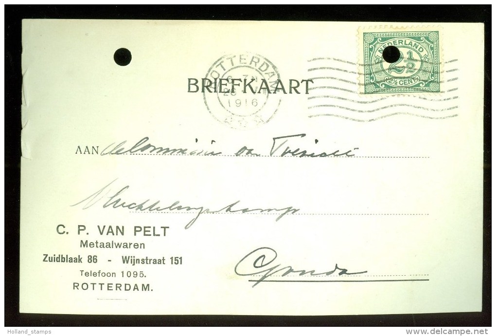 WW-1 * HANDGESCHREVEN BRIEFKAART COMITE VLUCHTELINGEN Uit 1916 Van ROTTERDAM Naar GOUDA (9819o) - Brieven En Documenten