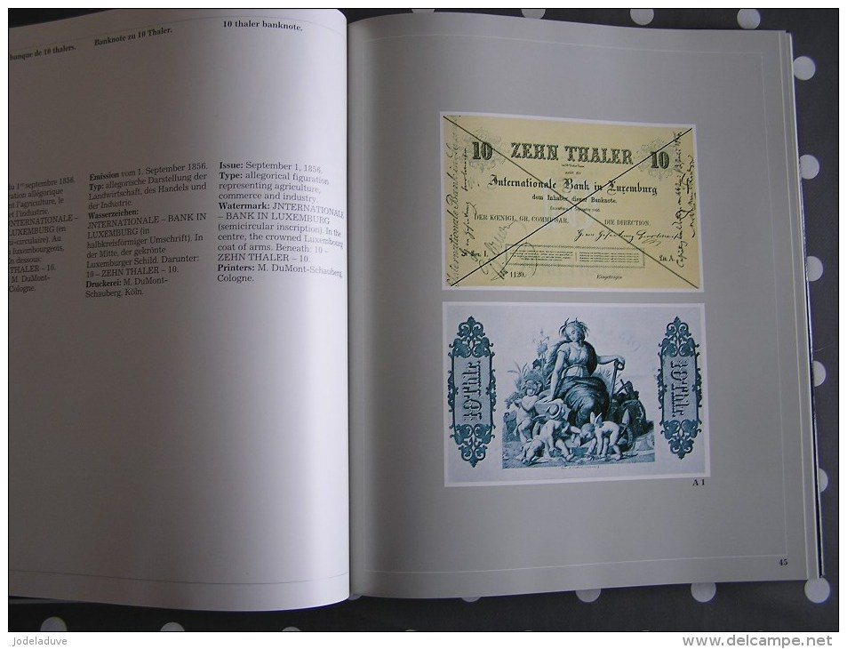 125 ANS DE PAPIER MONNAIE AU LUXEMBOURG Billet De Banque Franc Mark Billets Necessité Bon Argent Grand Dûché - Histoire