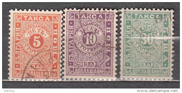 Bulgaria 1896 Mi# 13-15 TAXE Used - Portomarken