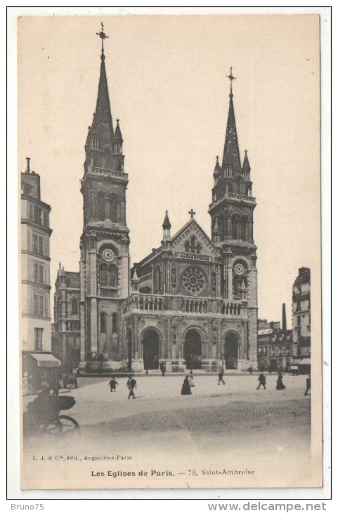 75 - PARIS 11 - Eglise Saint-Ambroise - LJ 70 - Arrondissement: 11