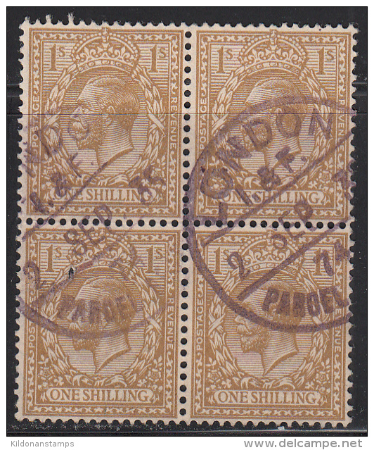 Great Britain 1924-26 Cancelled, Block, Sc# , SG 429 - Used Stamps