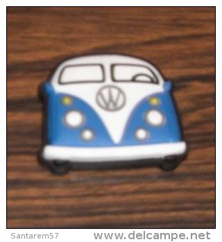 Magnet Voiture Car Volkswagen Combi Bleu Prise Par Aimant Rond - Magnets