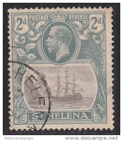 St. Helena 1922-37 Cancelled, 'broken Mainmast', See Desc, Sc# , SG 100a - Sint-Helena